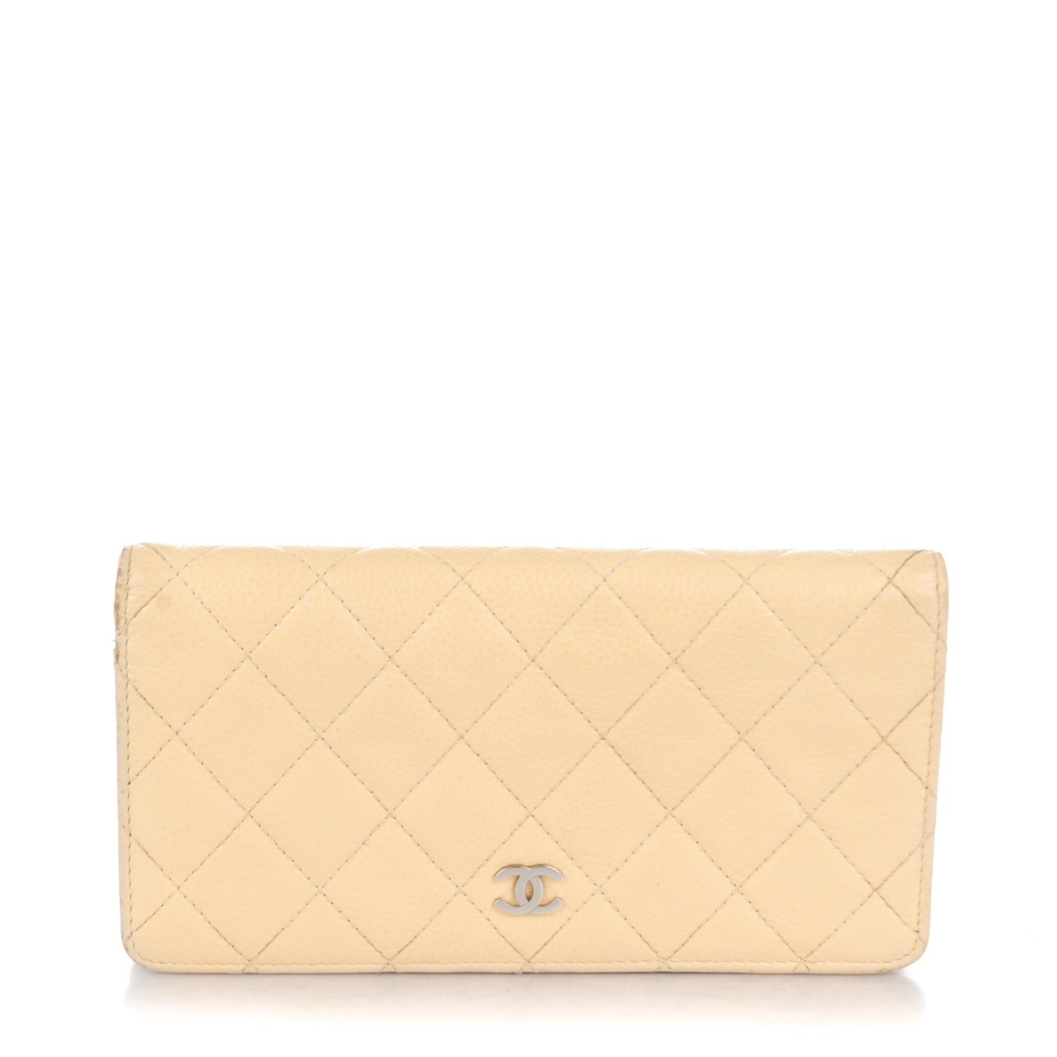 Chanel Caviar Quilted Yen Wallet Light Beige 1 of 8