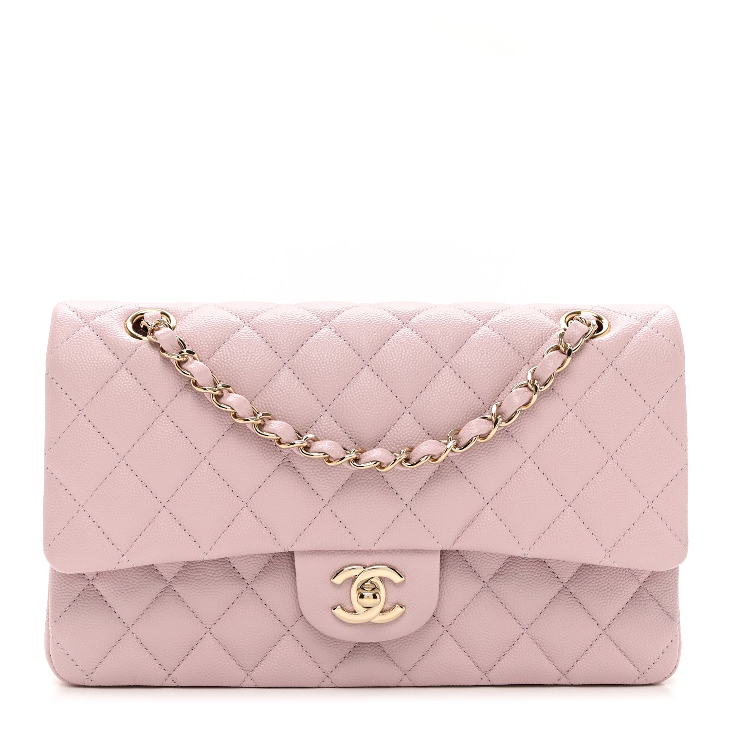 Chanel Caviar Quilted Medium Double Flap Light Pink 1 of 9