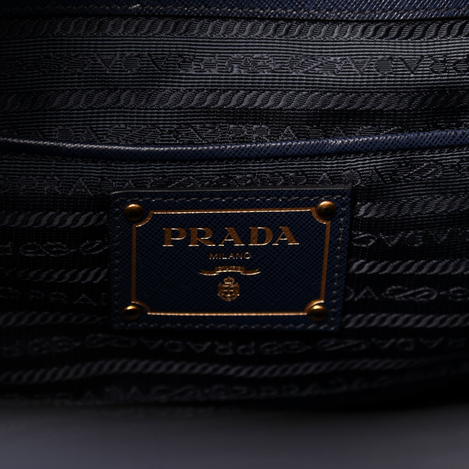 Prada Tela Tweed Saffiano Tote Bag Inchiostro 6 of 9