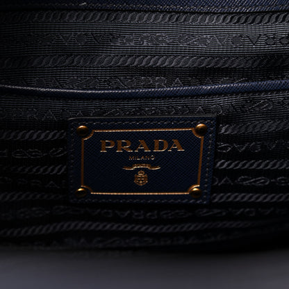 Prada Tela Tweed Saffiano Tote Bag Inchiostro 6 of 9