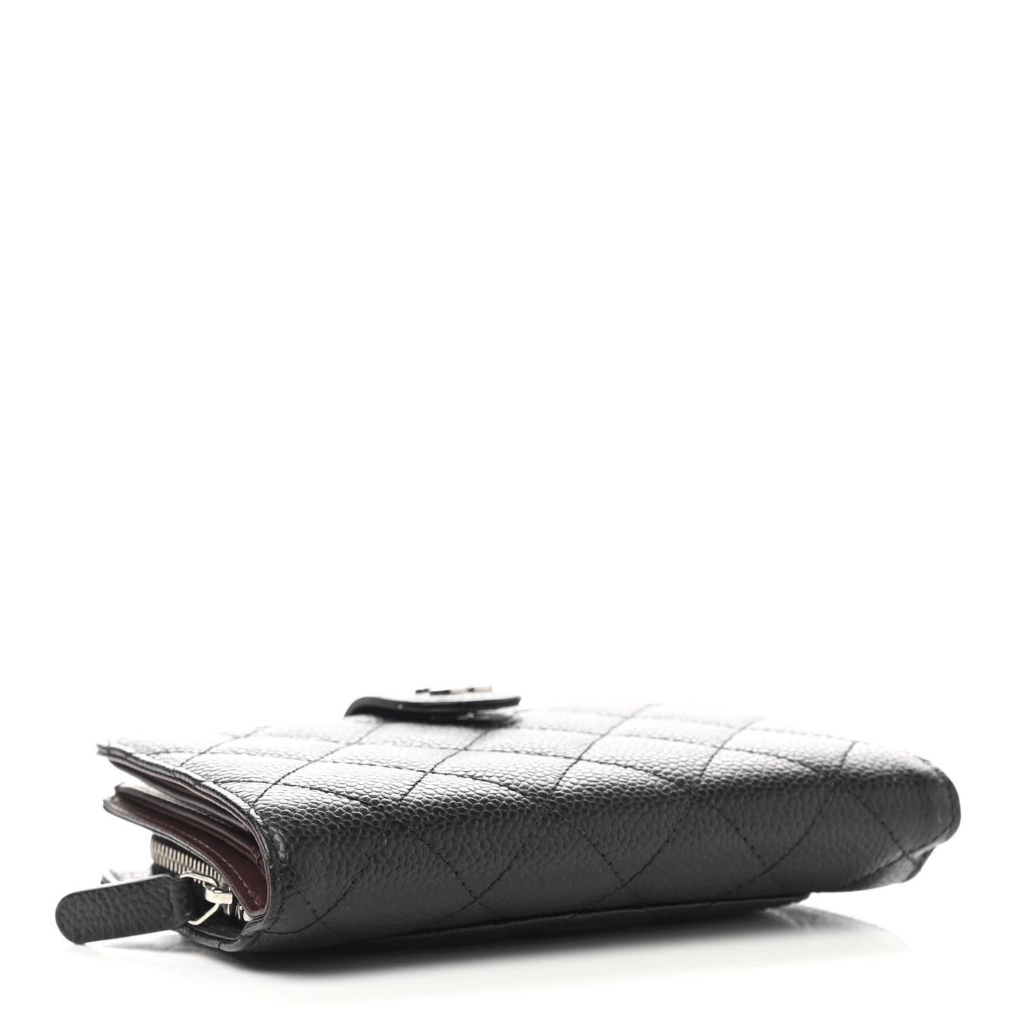 Caviar Quilted CC French Wallet Black