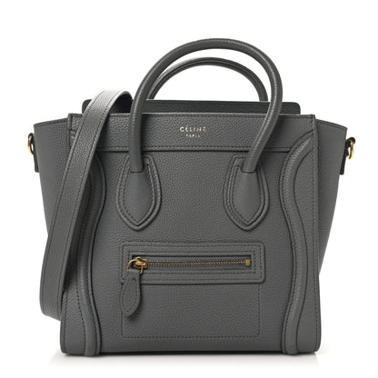 Celine Baby Drummed Calfskin Nano Luggage Kohl 1 of 10