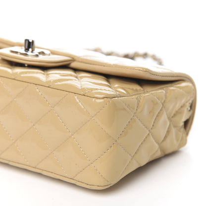 Chanel Patent Calfskin Quilted Mini Rectangular Flap Beige 9 of 12