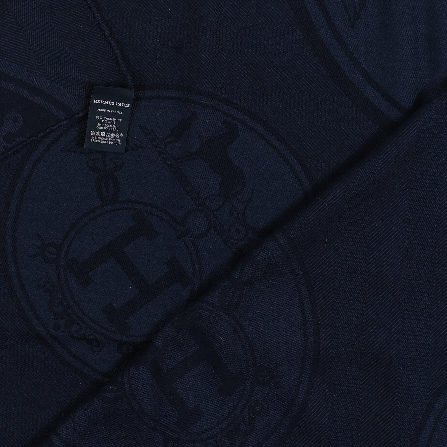 Hermes Cashmere Silk New Libris Poncho Bleu De Chine 3 of 4