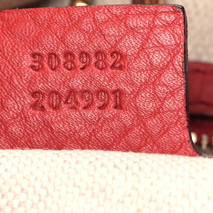 Gucci Pebbled Calfskin Medium Soho Chain Shoulder Bag Tabasco Red 12 of 17