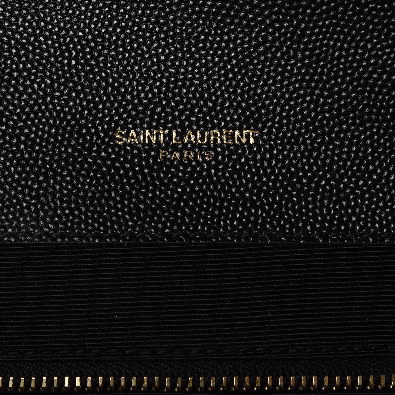 Saint Laurent Grain De Poudre Matelasse Chevron Large Monogram Satchel Black 5 of 8