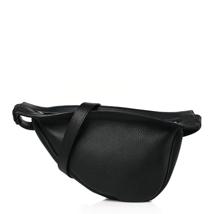 The Row Grained Calfskin Small Slouchy Banana Bag Black 1 of 7
