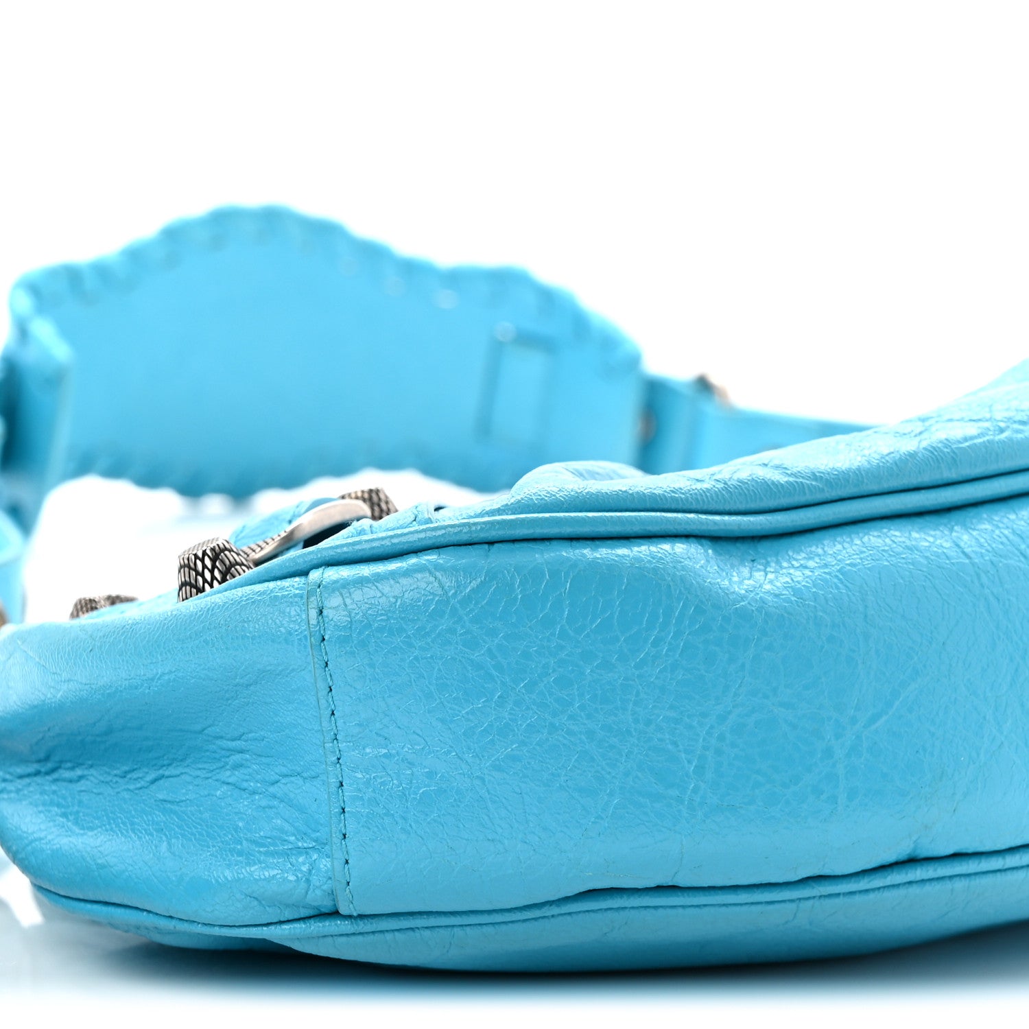 Balenciaga Agneau Arena Le Cagole Shoulder Bag XS Cyan 1879682