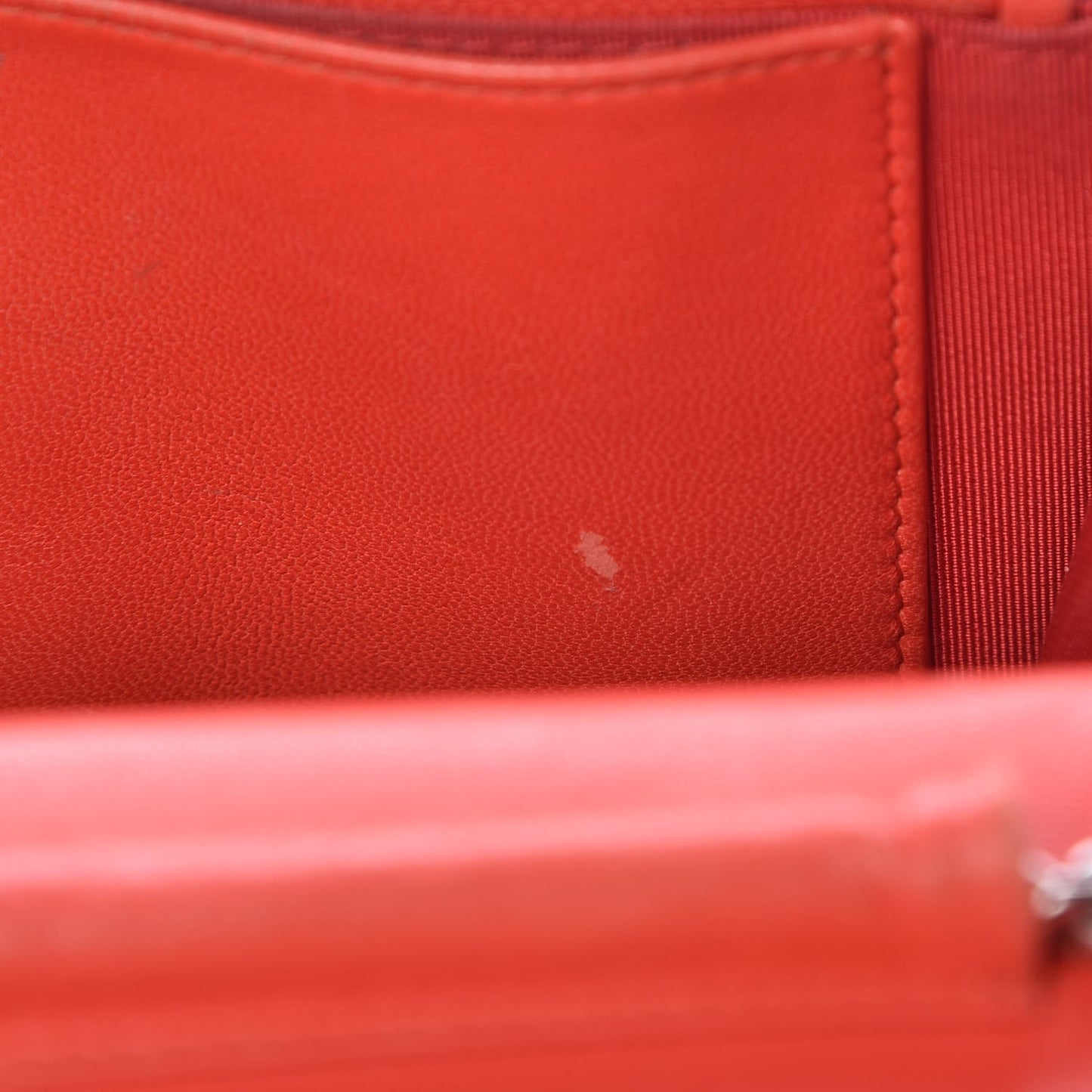 Patent Calfskin Quilted Reissue Wallet On Chain WOC Red