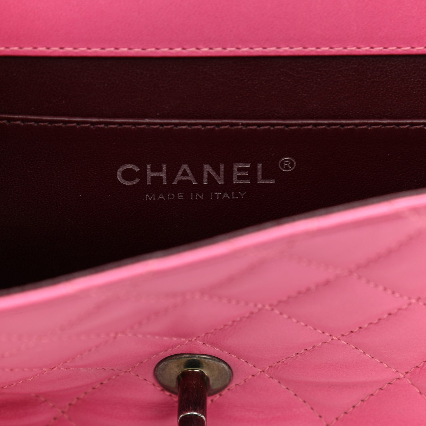 Lambskin Quilted Medium Crossing Times Flap Pink