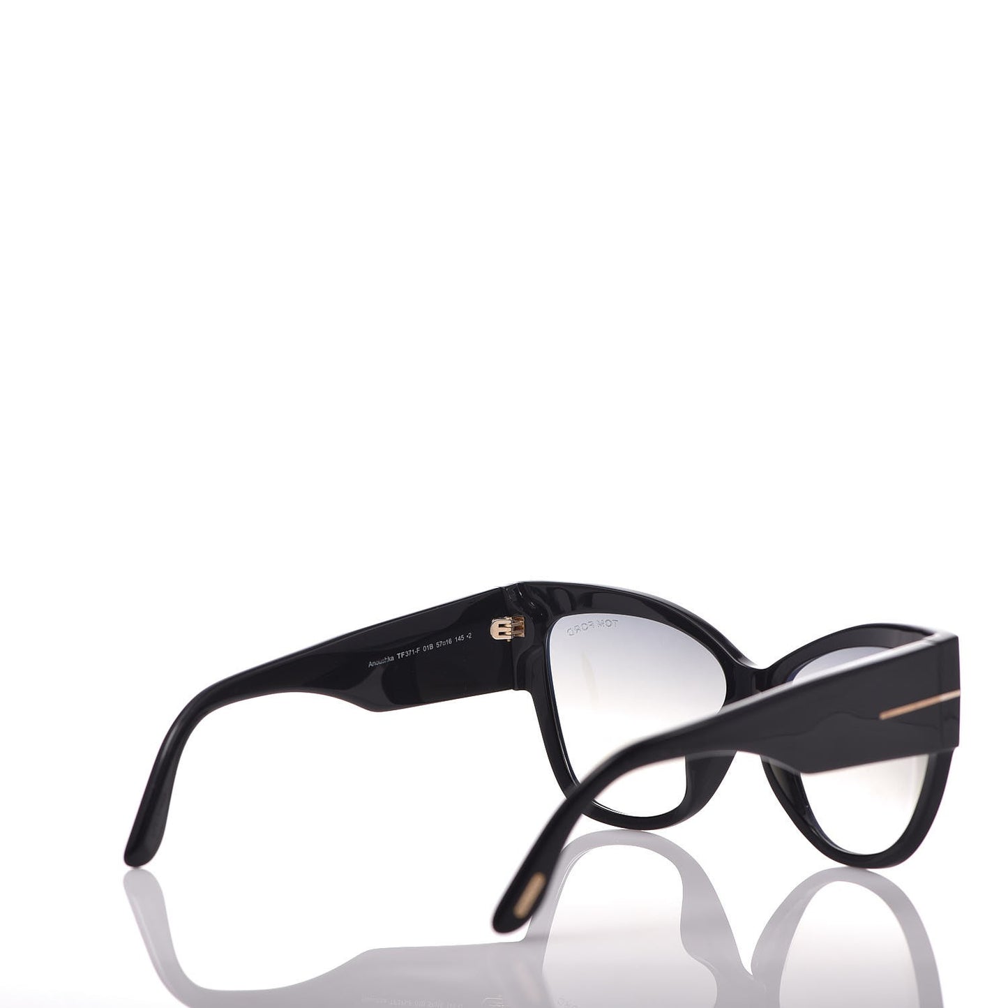 Acetate Anoushka Cat Eye Sunglasses TF371 Black