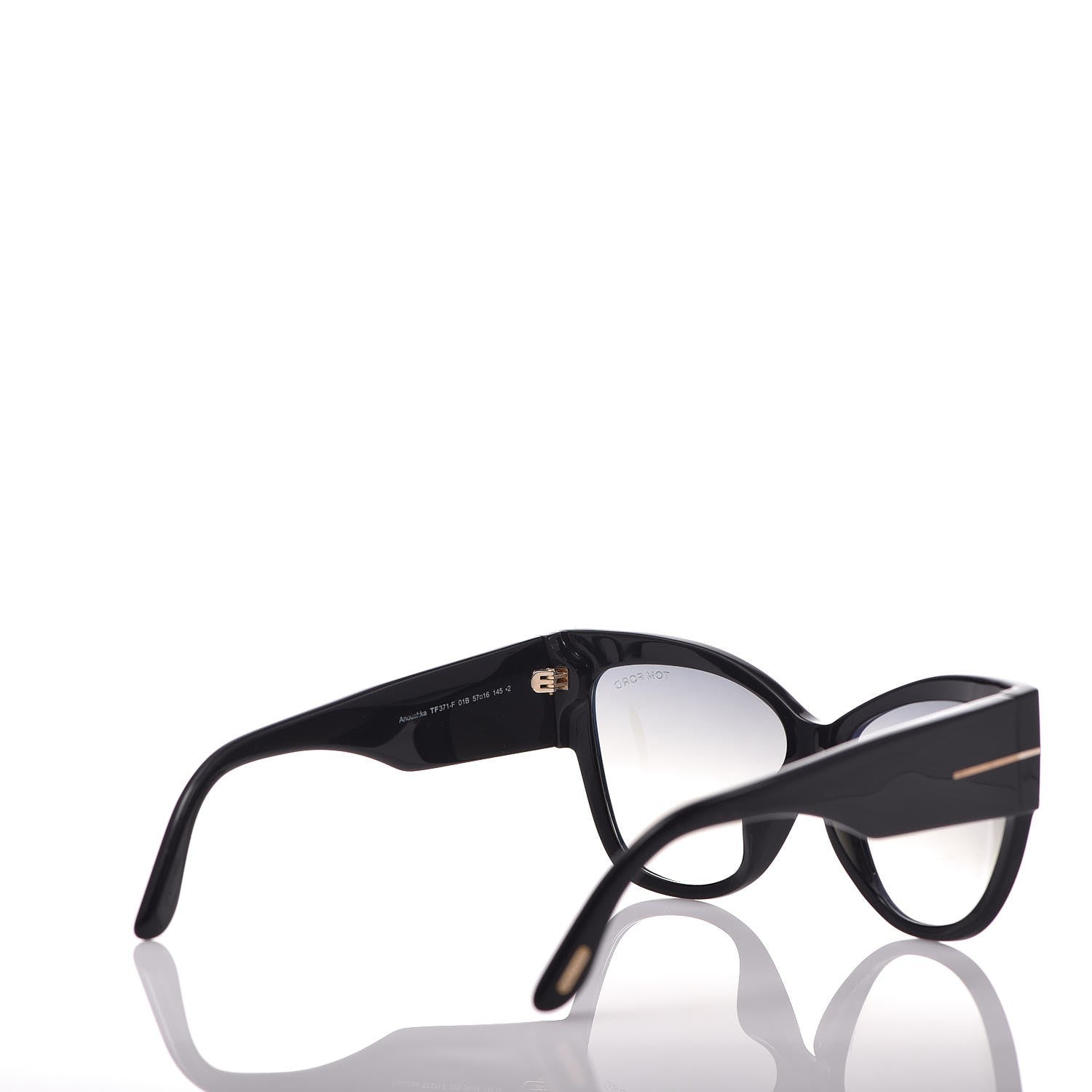 Tom Ford Acetate Anoushka Cat Eye Sunglasses TF371 Black 4 of 7