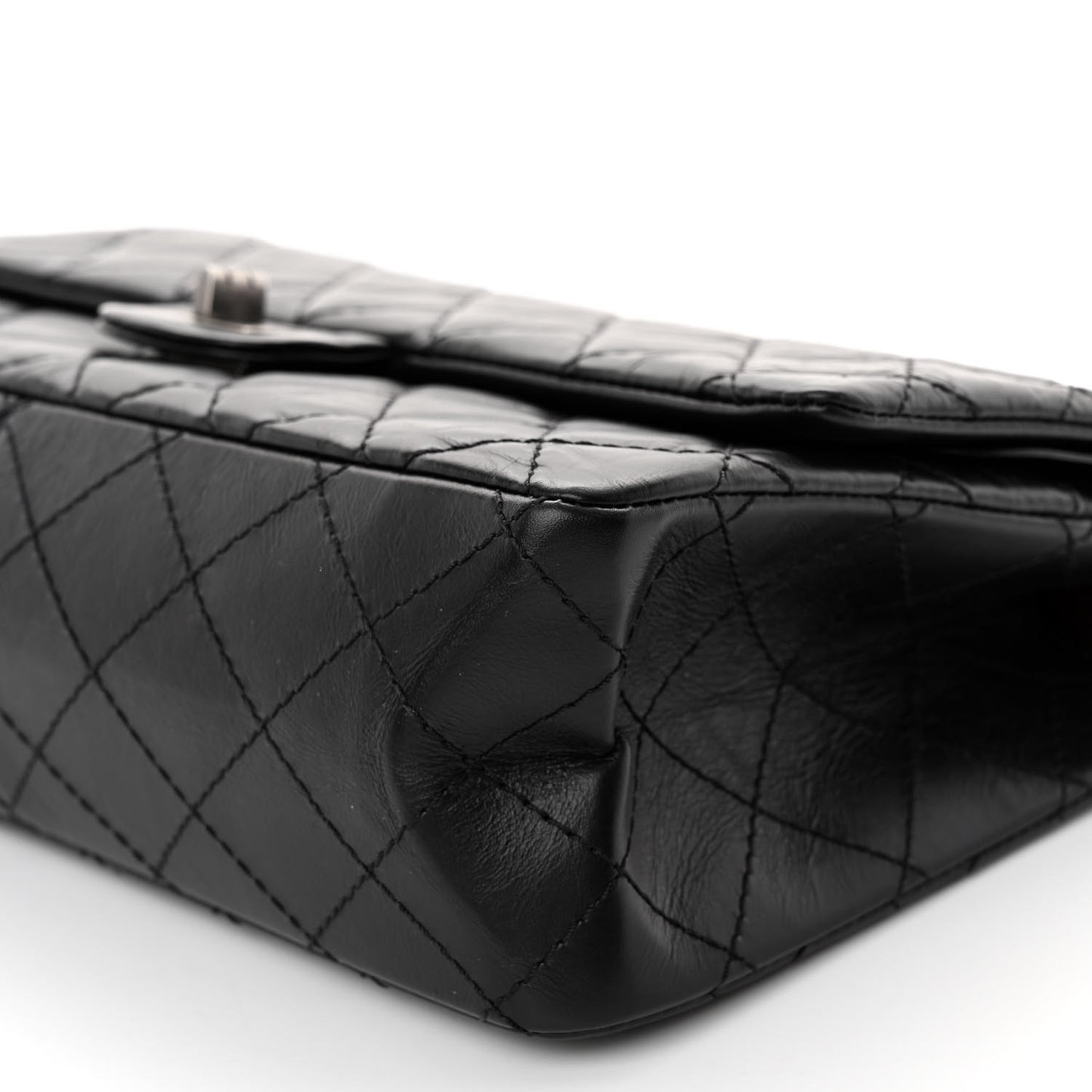 Aged Calfskin Quilted 2.55 Reissue 226 Flap Black