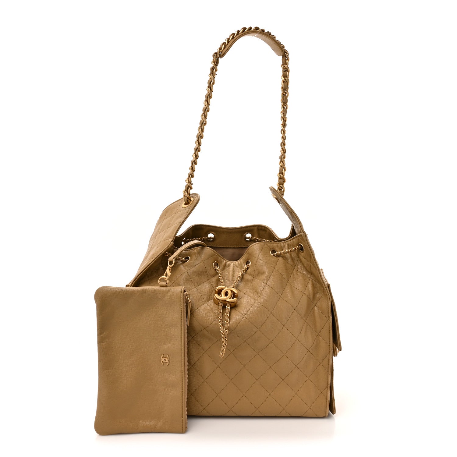 Chanel Caviar Quilted Medium Chanel 25 Handbag Dark Beige 3 of 11