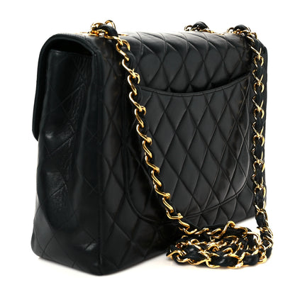 Chanel Lambskin Quilted XL Jumbo Single Flap Black 3 of 11