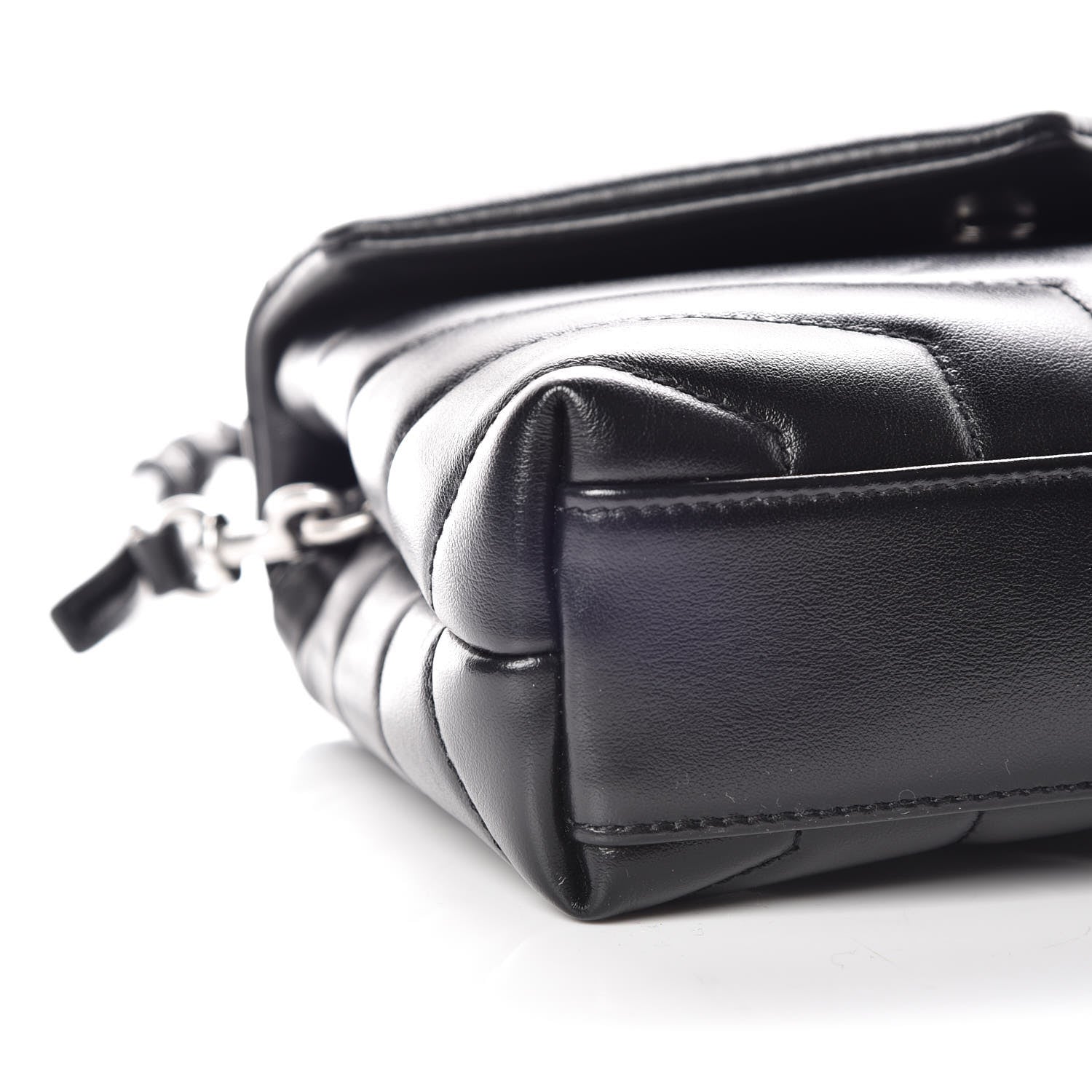 Saint Laurent Calfskin Y Quilted Monogram Toy Loulou Crossbody Bag Black 5 of 12