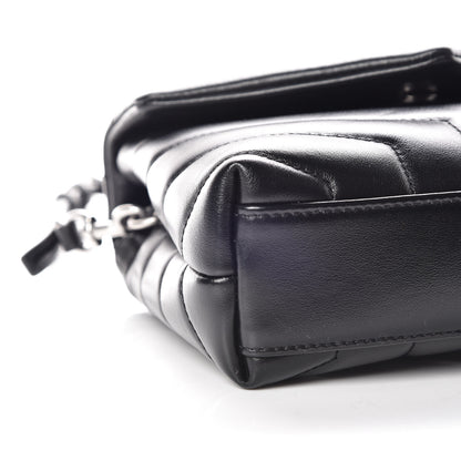 Saint Laurent Calfskin Y Quilted Monogram Toy Loulou Crossbody Bag Black 5 of 12