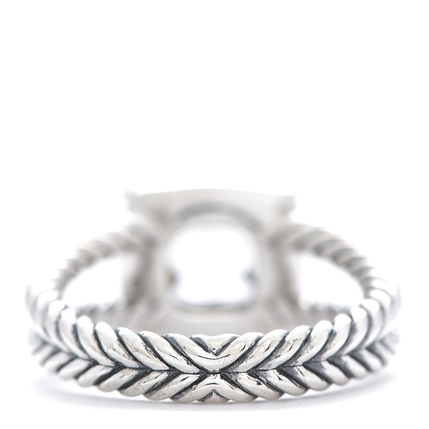 Sterling Silver Diamond Prasiolite 7mm Petite Albion Ring 54 7