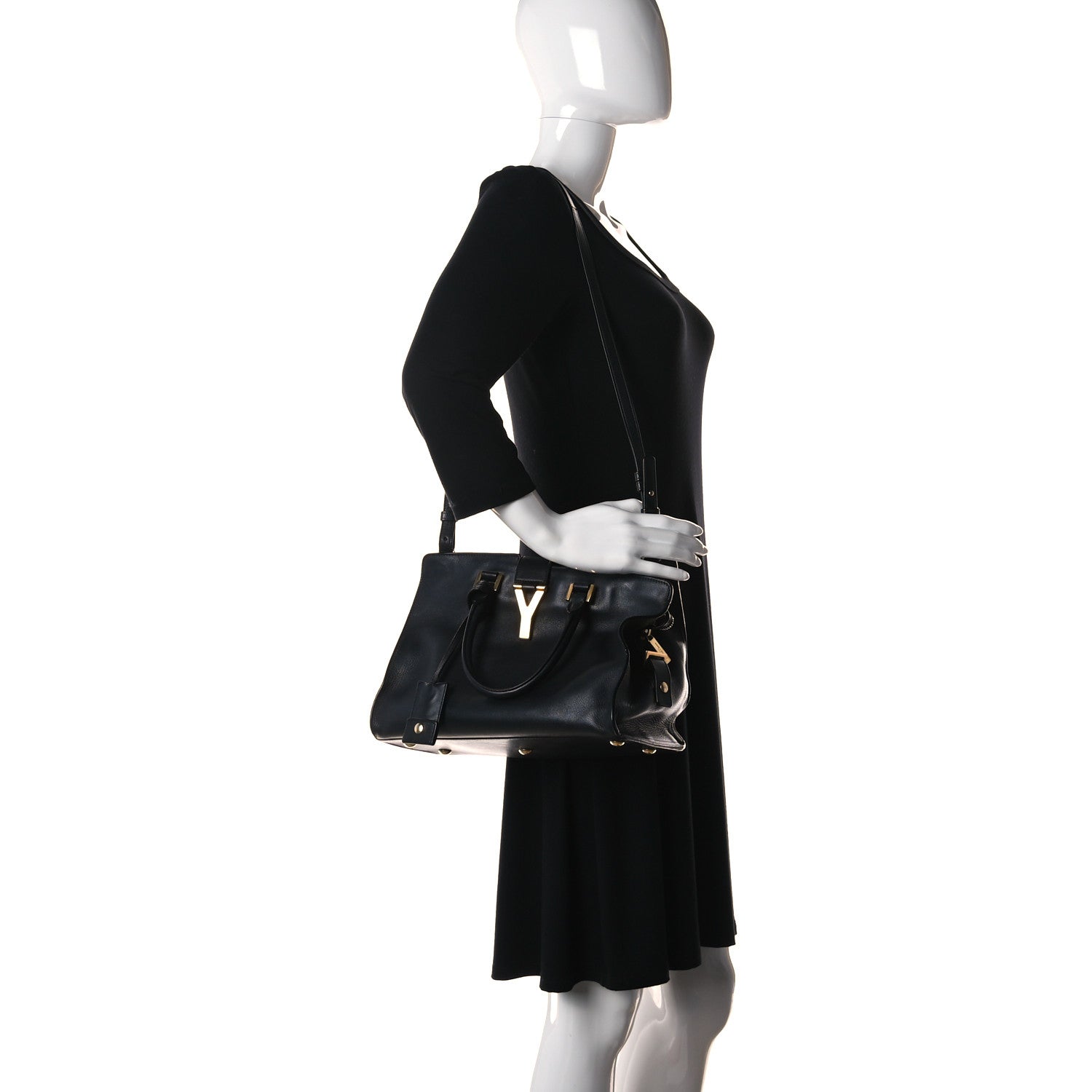 Saint Laurent Calfskin Small Classic Y Cabas Black 2 of 19
