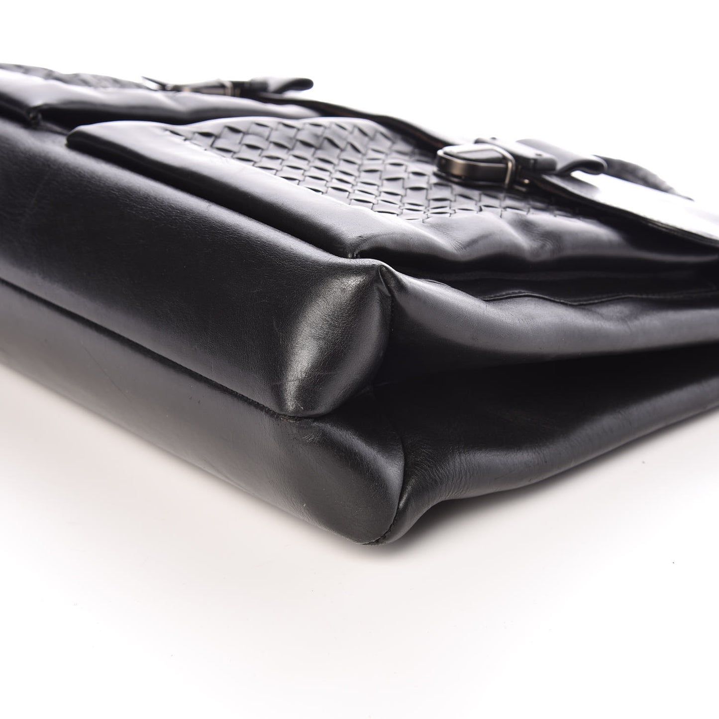 Calfskin Intrecciato Briefcase Black