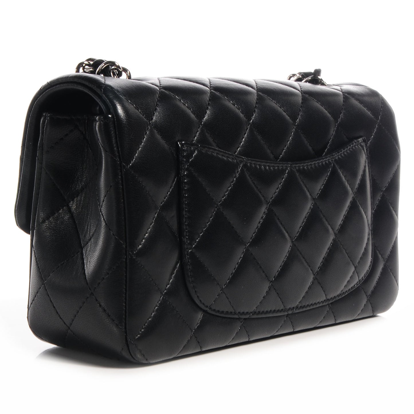 Lambskin Quilted Mini Flap Black
