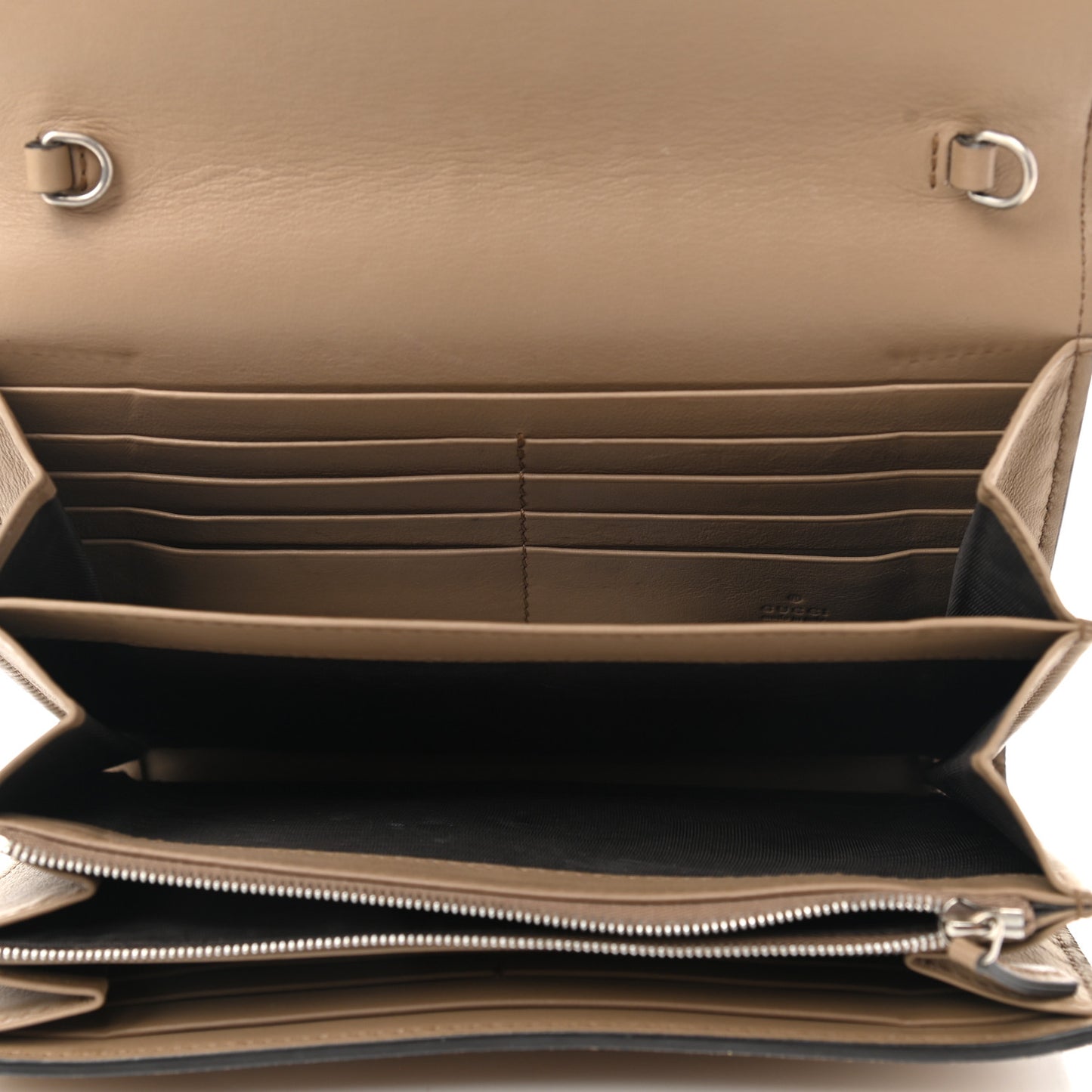 Suede Mini Dionysus Chain Wallet Taupe