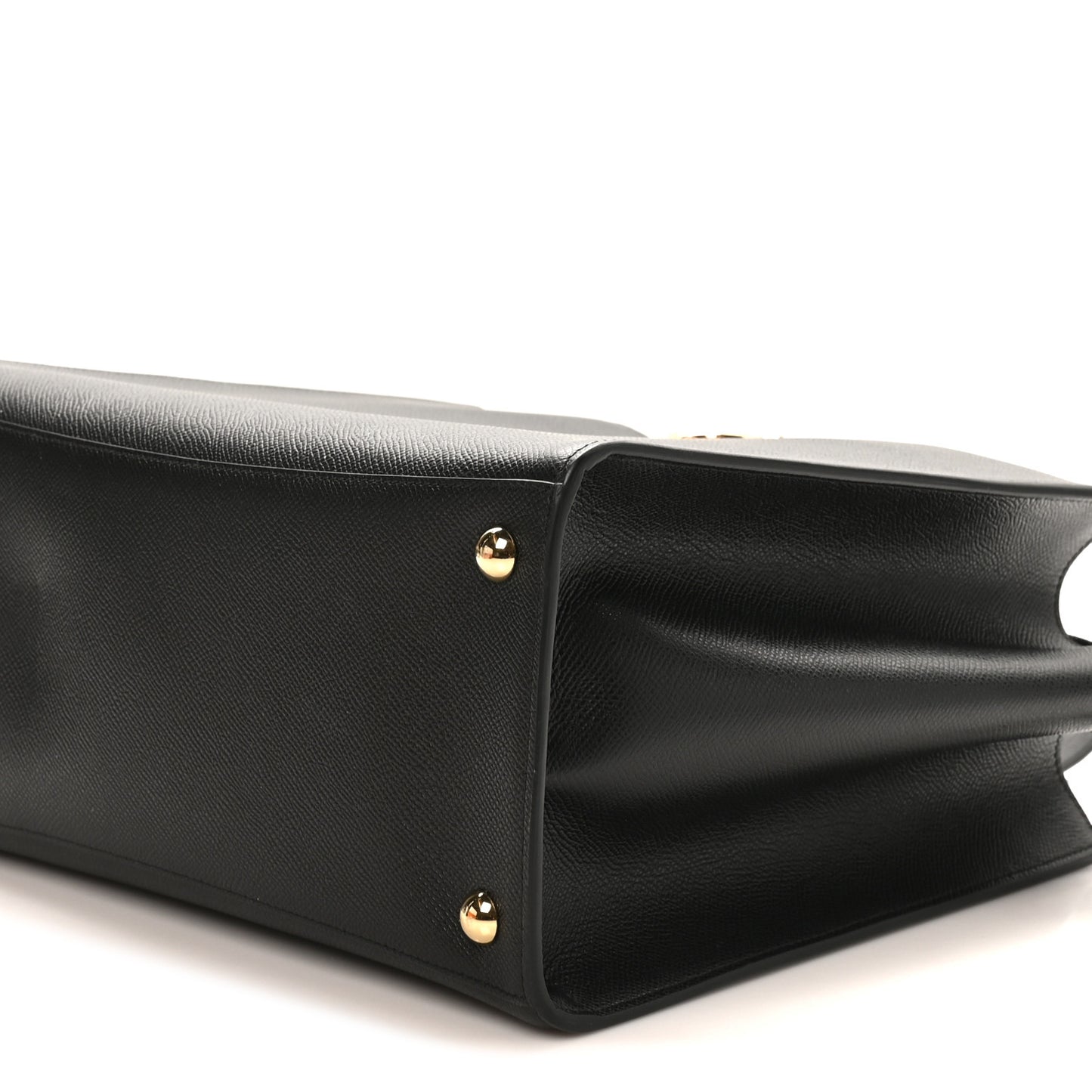 Grainy Calfskin Gemini Tote Black