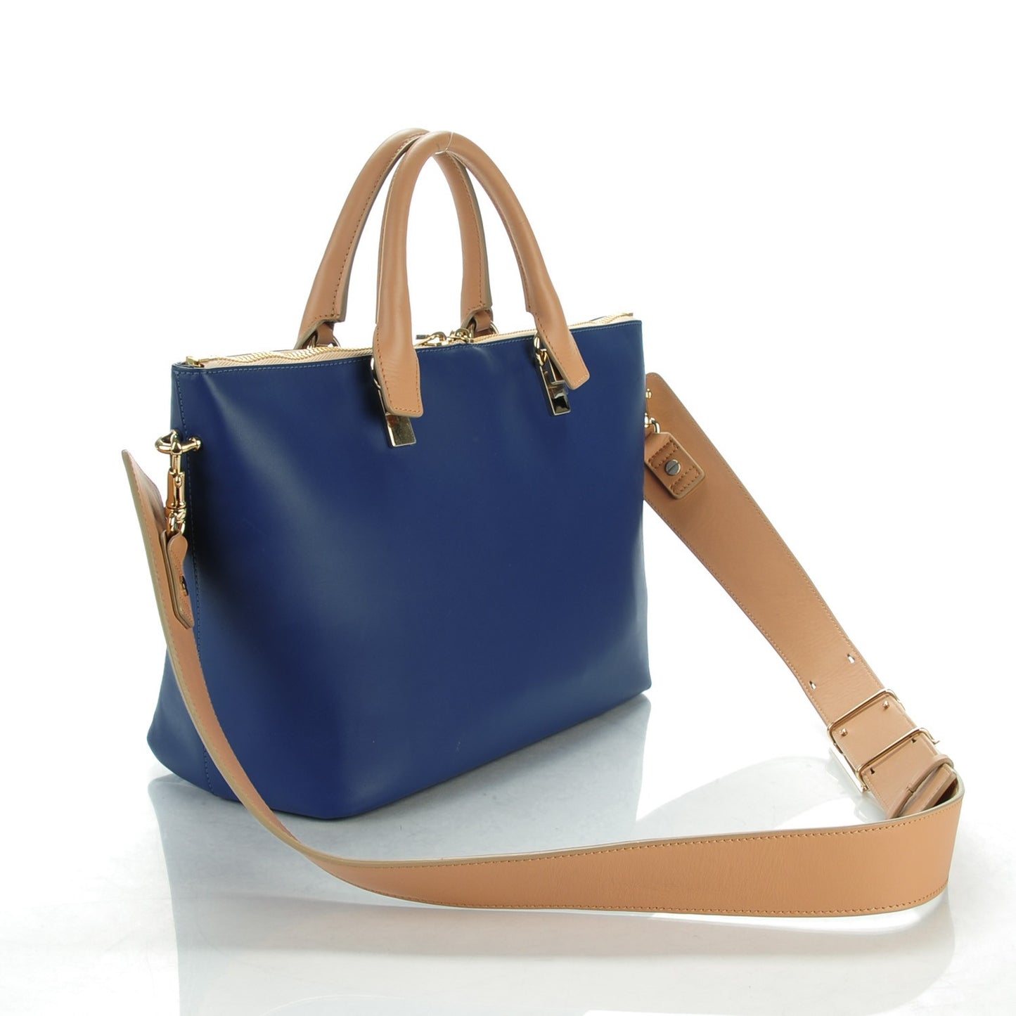 Smooth Calfskin Medium Baylee Tote Sea Water