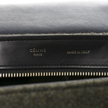 Celine Smooth Calfskin Felt Medium Trapeze Khaki 5 of 8