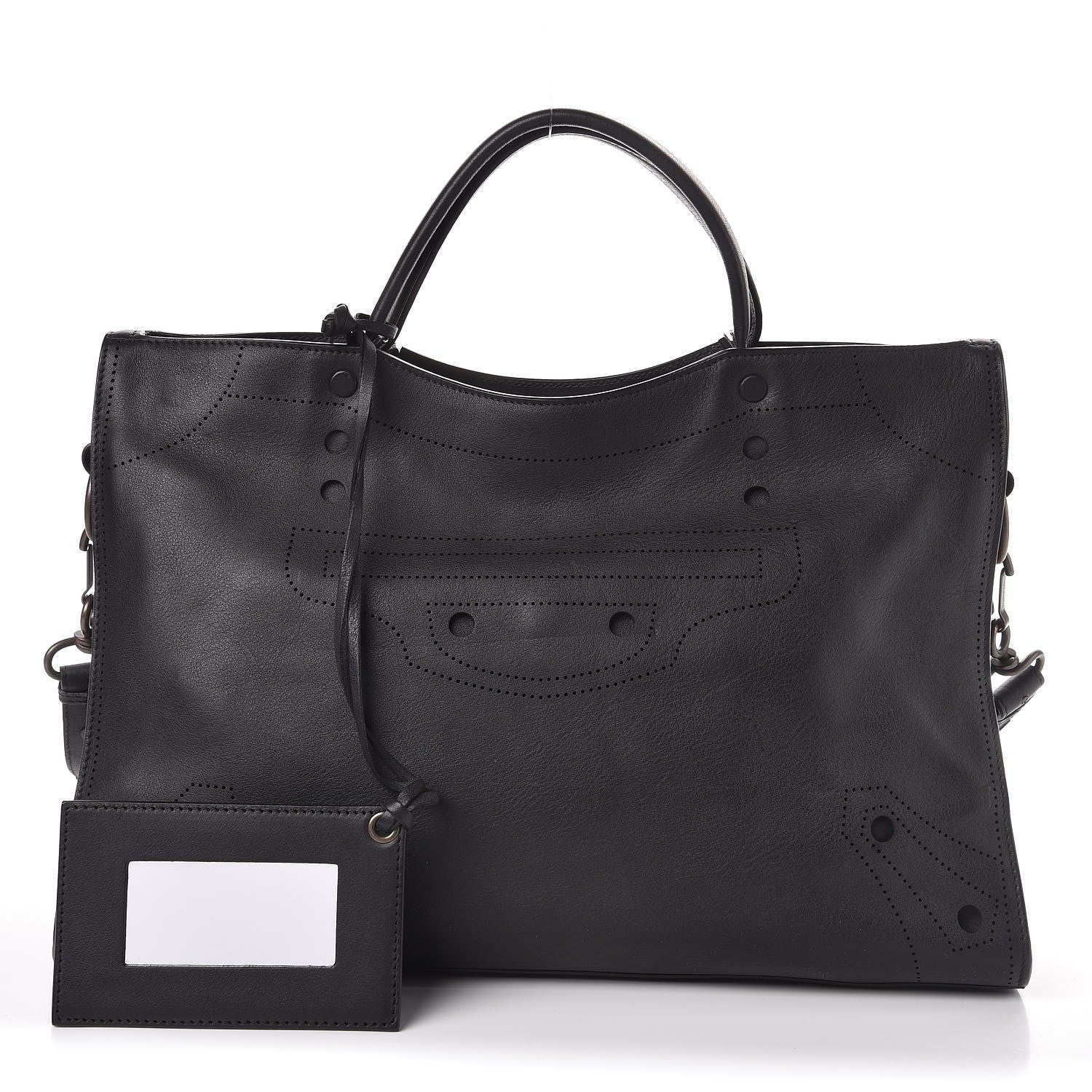 Balenciaga Veau Soyeux Perforated Blackout Hardware City Black 1 of 14