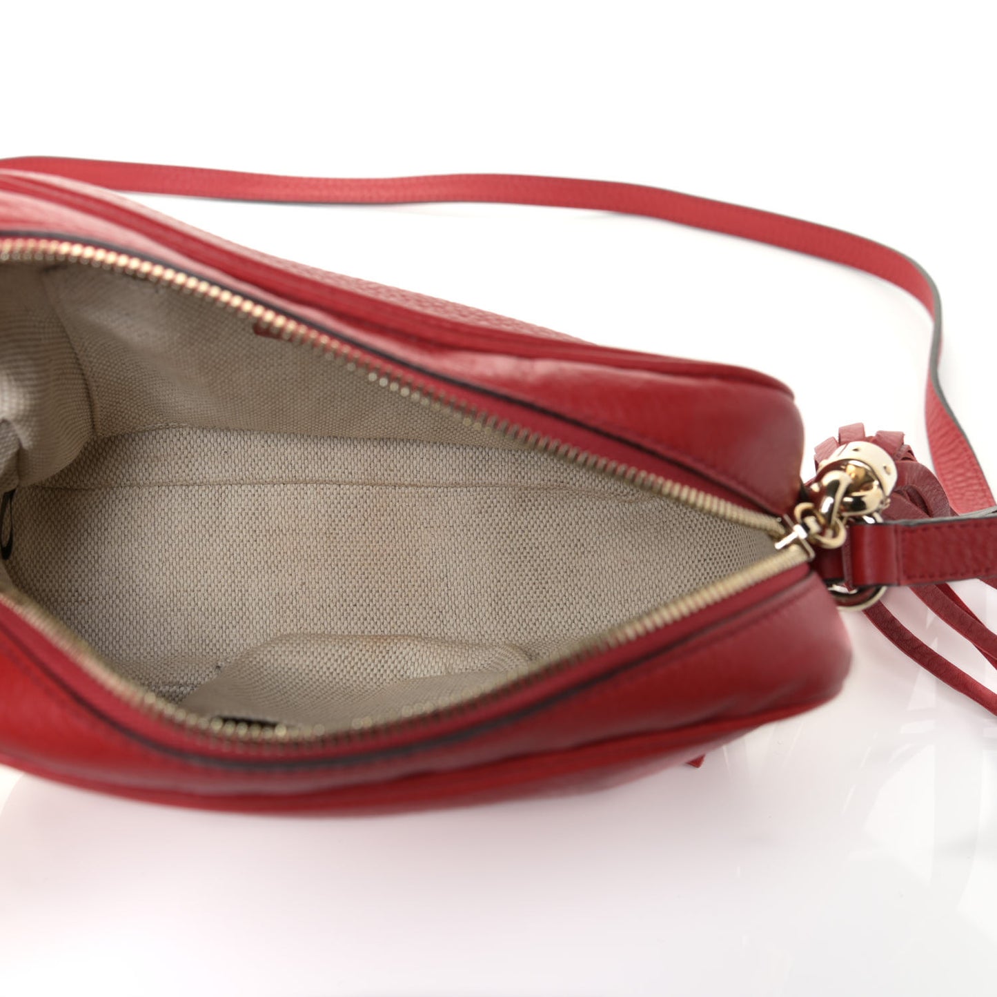 Pebbled Calfskin Small Soho Disco Bag Tabasco Red