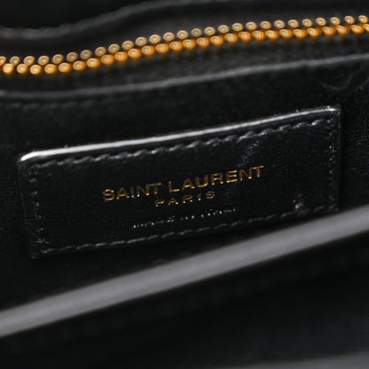 Saint Laurent Calfskin Y Quilted Monogram Toy Loulou Crossbody Bag Black 7 of 13