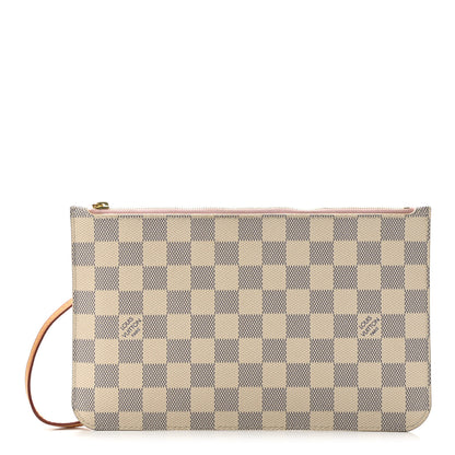 Louis Vuitton Damier Azur Neverfull MM GM Pochette Rose Ballerine 1 of 8