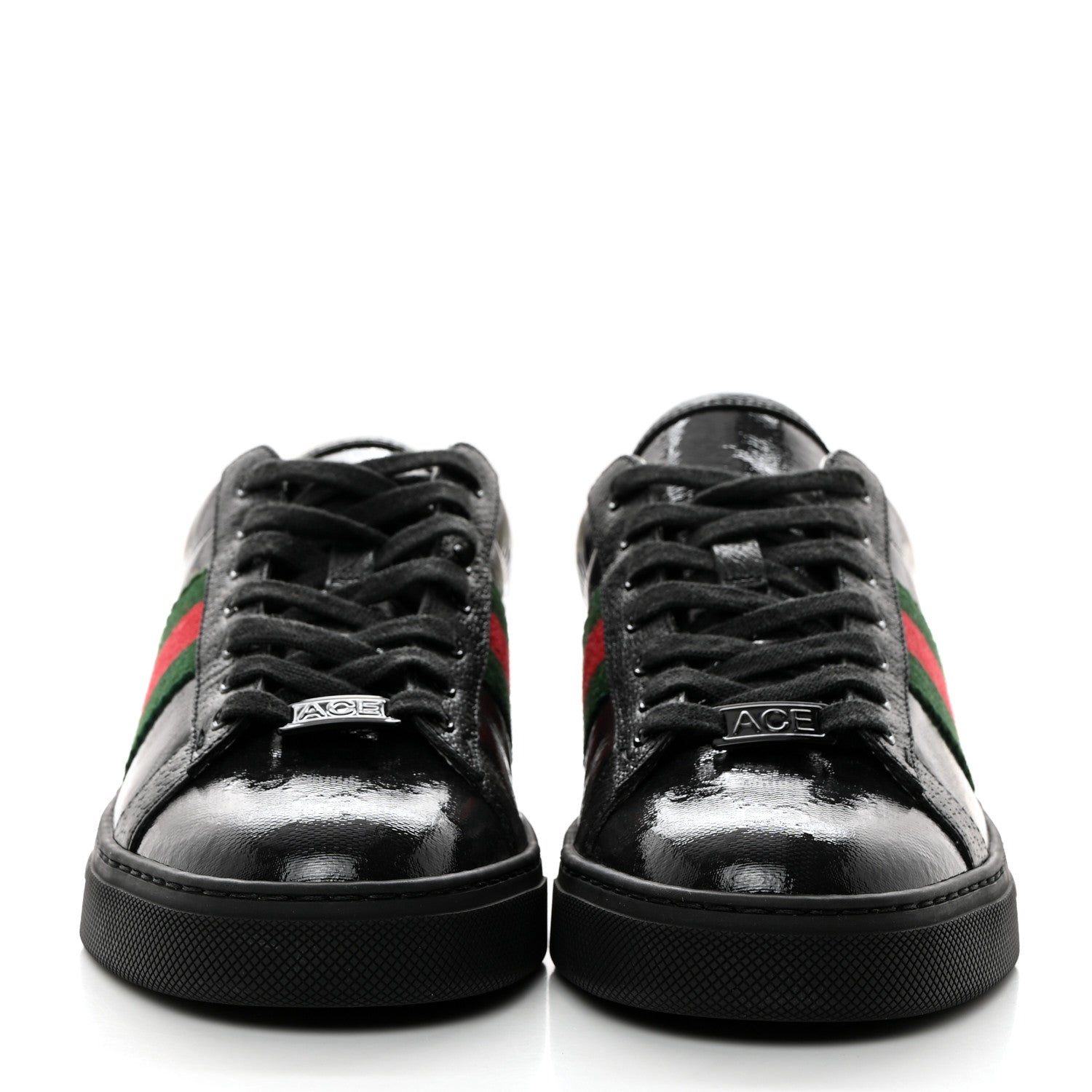Gucci Crystal GG Monogram Web Womens New Ace Sneakers 38 Black 2 of 9