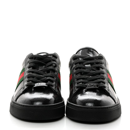 Gucci Crystal GG Monogram Web Womens New Ace Sneakers 38 Black 2 of 9