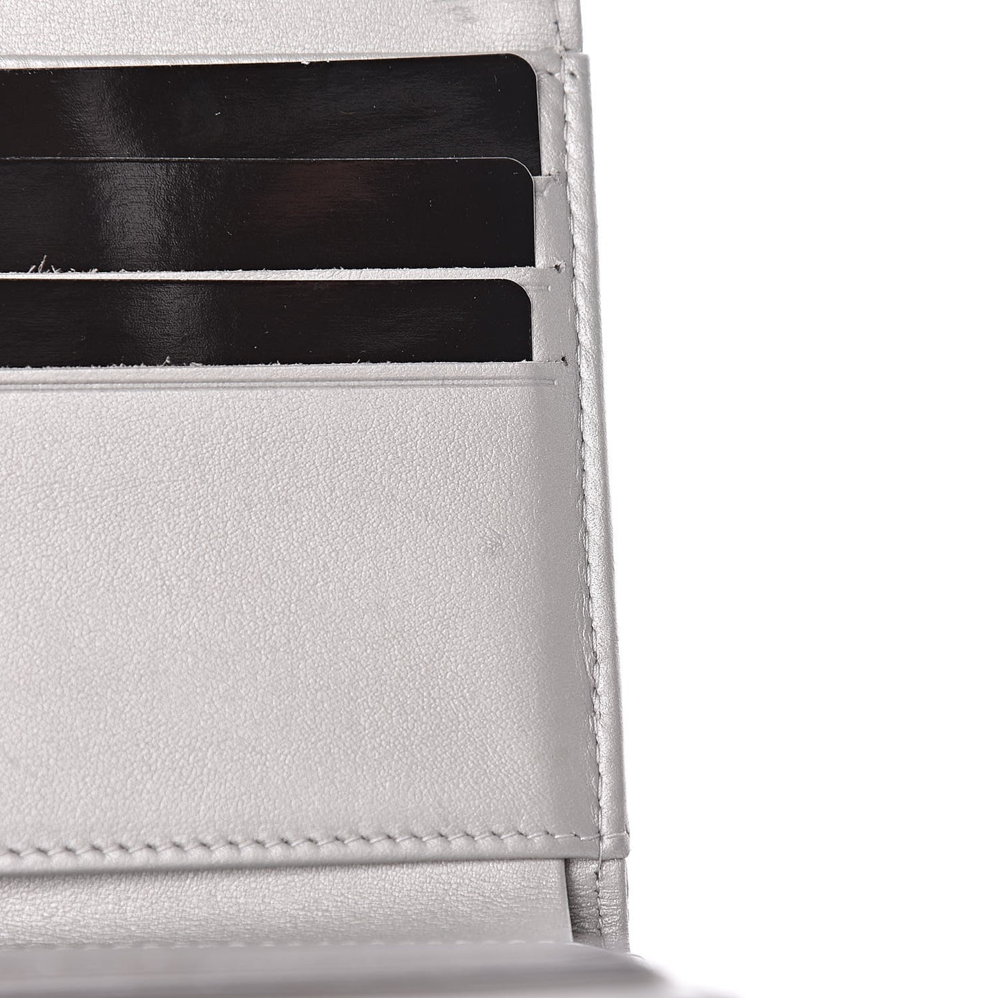 Aged Calfskin Quilted Reissue Compact Wallet Grey