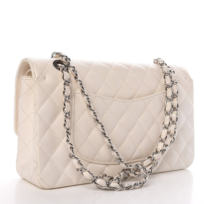 Chanel Caviar Quilted Medium Double Flap White 3 of 11