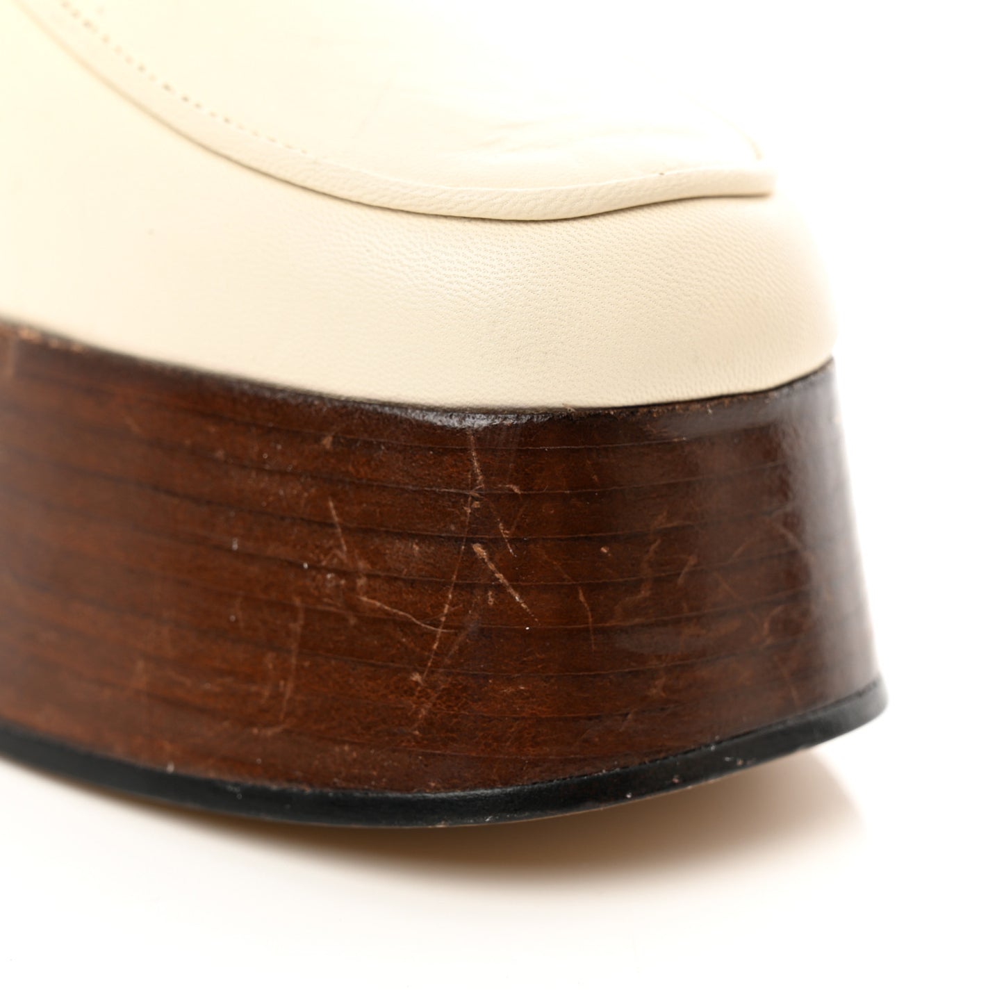 Malaga Kid Horsebit Platform Loafers 37 Mystic White