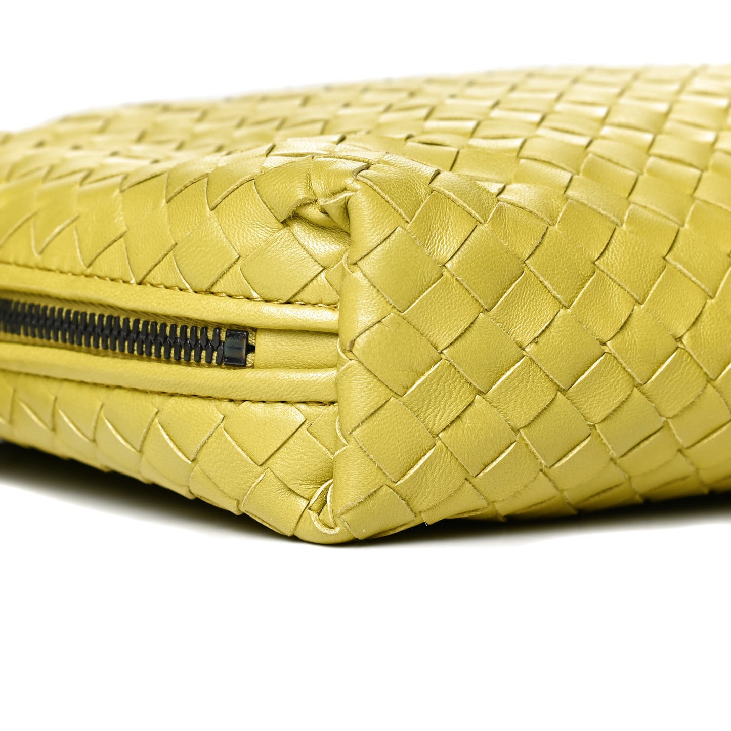 Nappa Intrecciato Pillow Crossbody Messenger Chartreuse