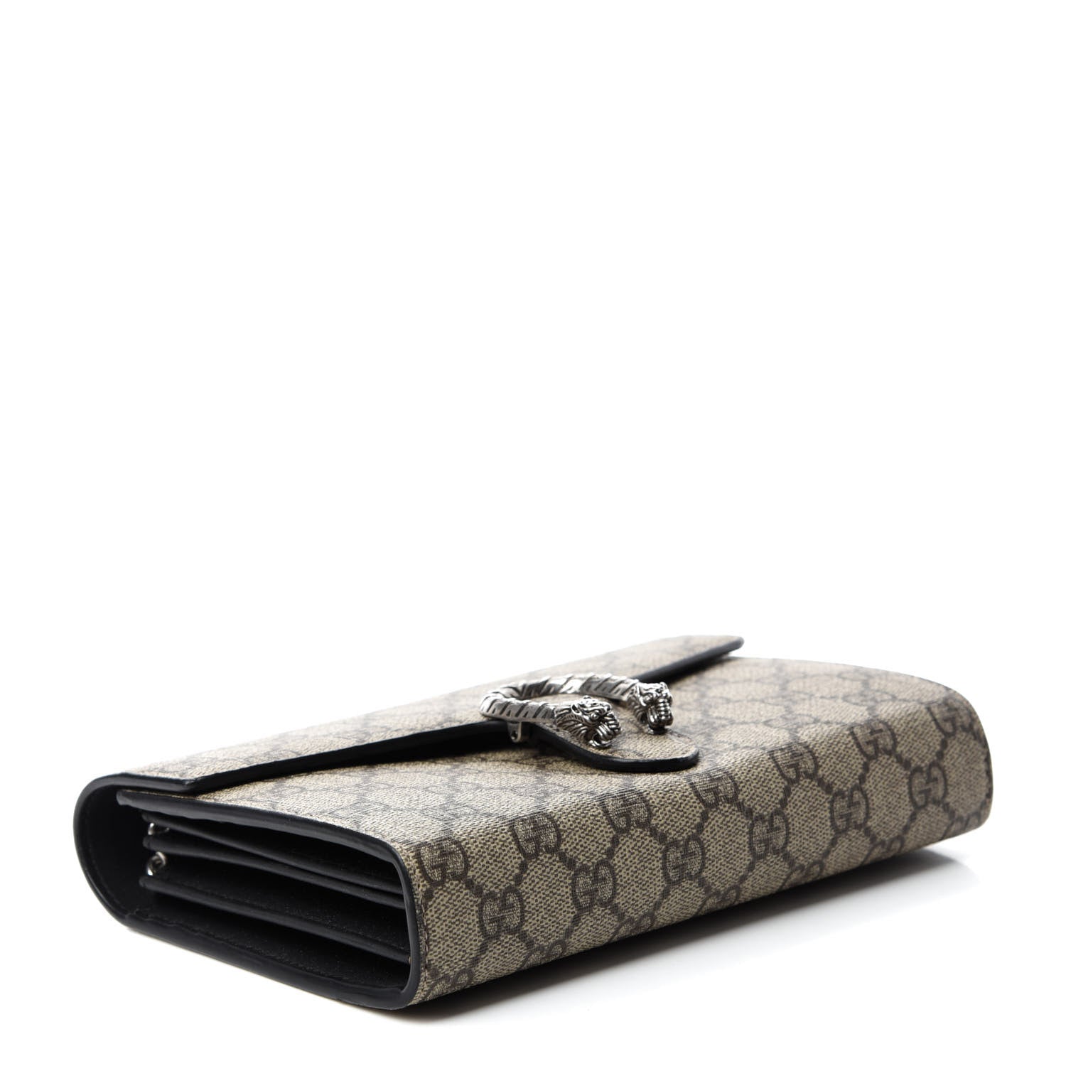 Gucci GG Supreme Monogram Mini Dionysus Chain Wallet Beige Black 4 of 10
