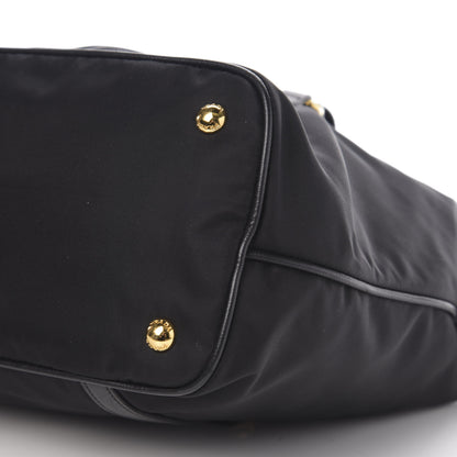 Prada Tessuto Nylon Saffiano Tote Black 7 of 8