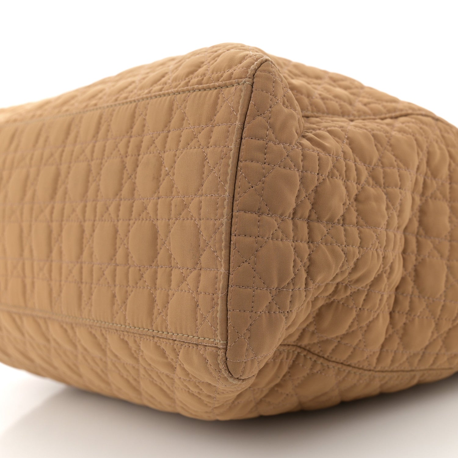 Christian Dior Nylon Cannage Large Lady Dior Tan 11 of 14