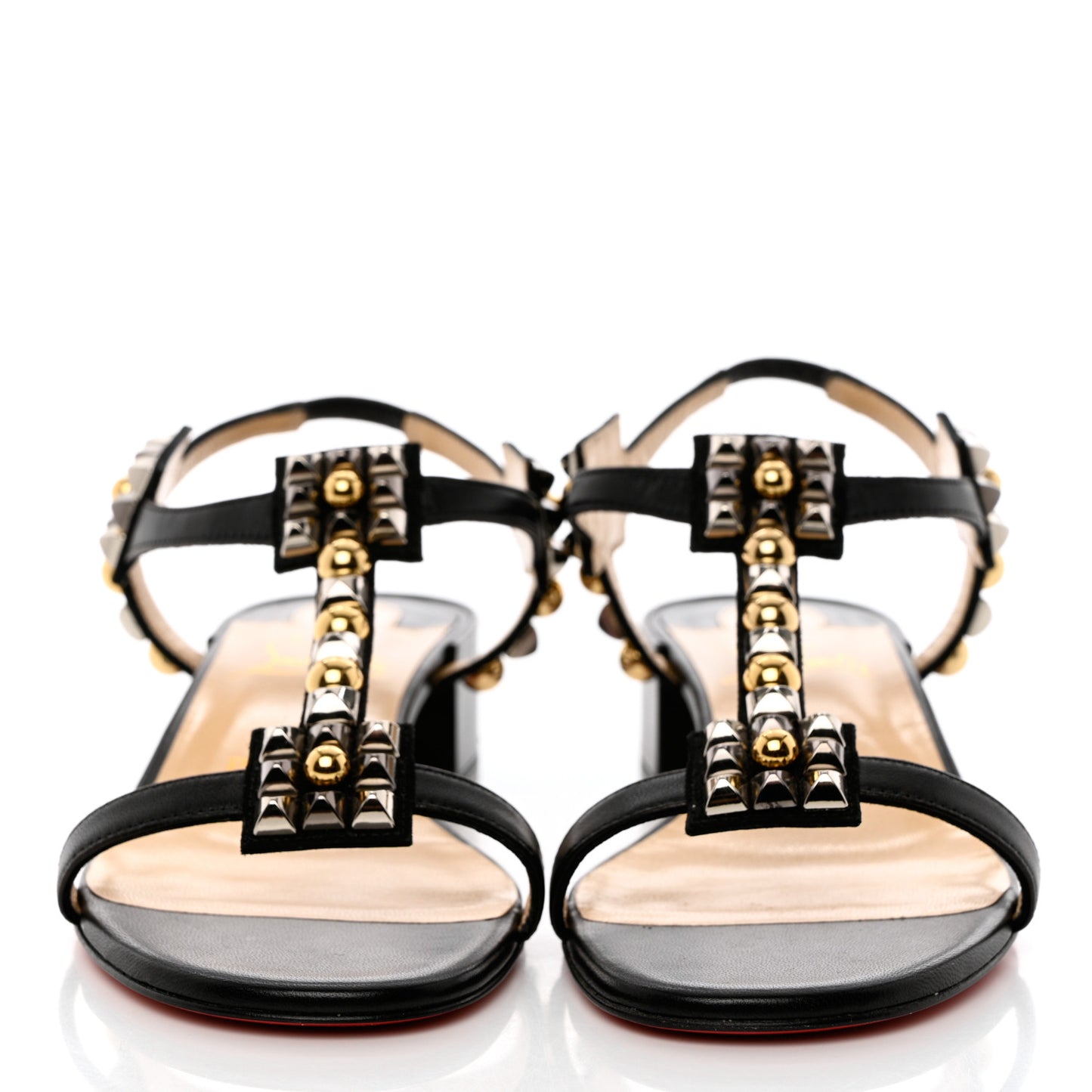 Nappa Kaleidra 25 T-Strap Sandals 37 Black