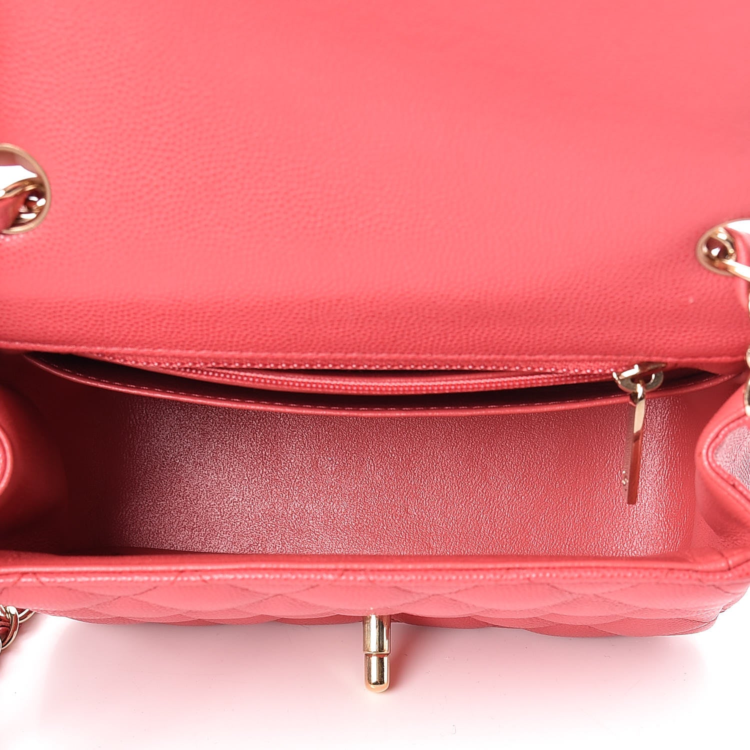 Chanel Caviar Quilted Mini Square Flap Dark Pink 7 of 13