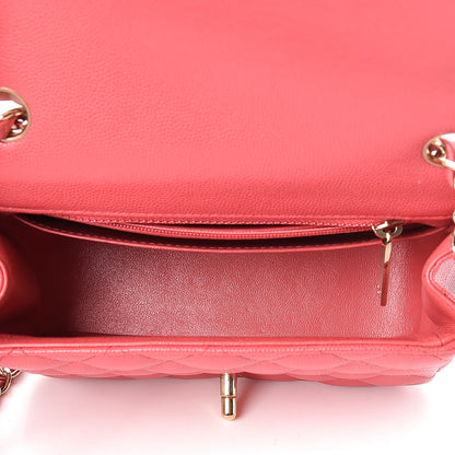 Chanel Caviar Quilted Mini Square Flap Dark Pink 7 of 13