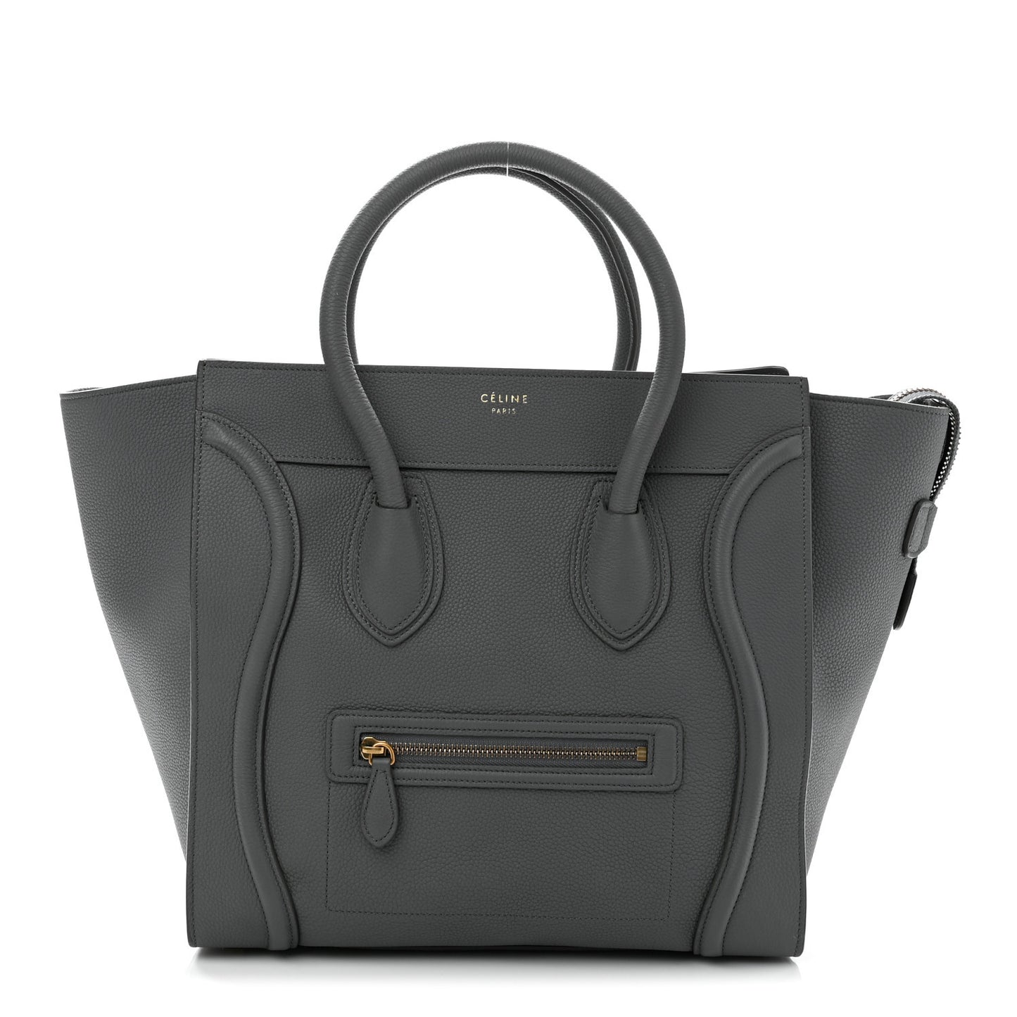 Drummed Calfskin Mini Luggage Kohl