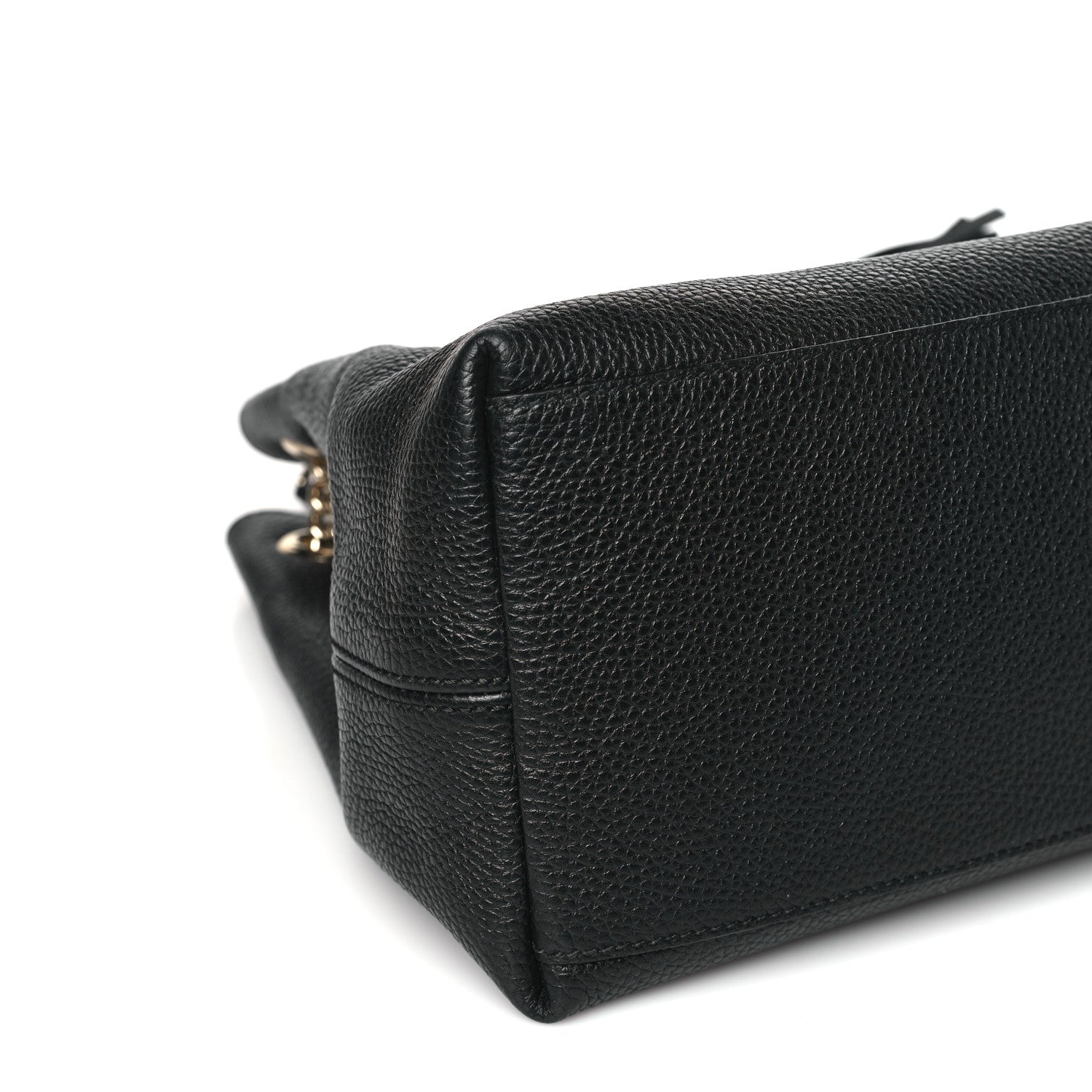 Gucci Pebbled Calfskin Medium Soho Chain Shoulder Bag Black 9 of 10