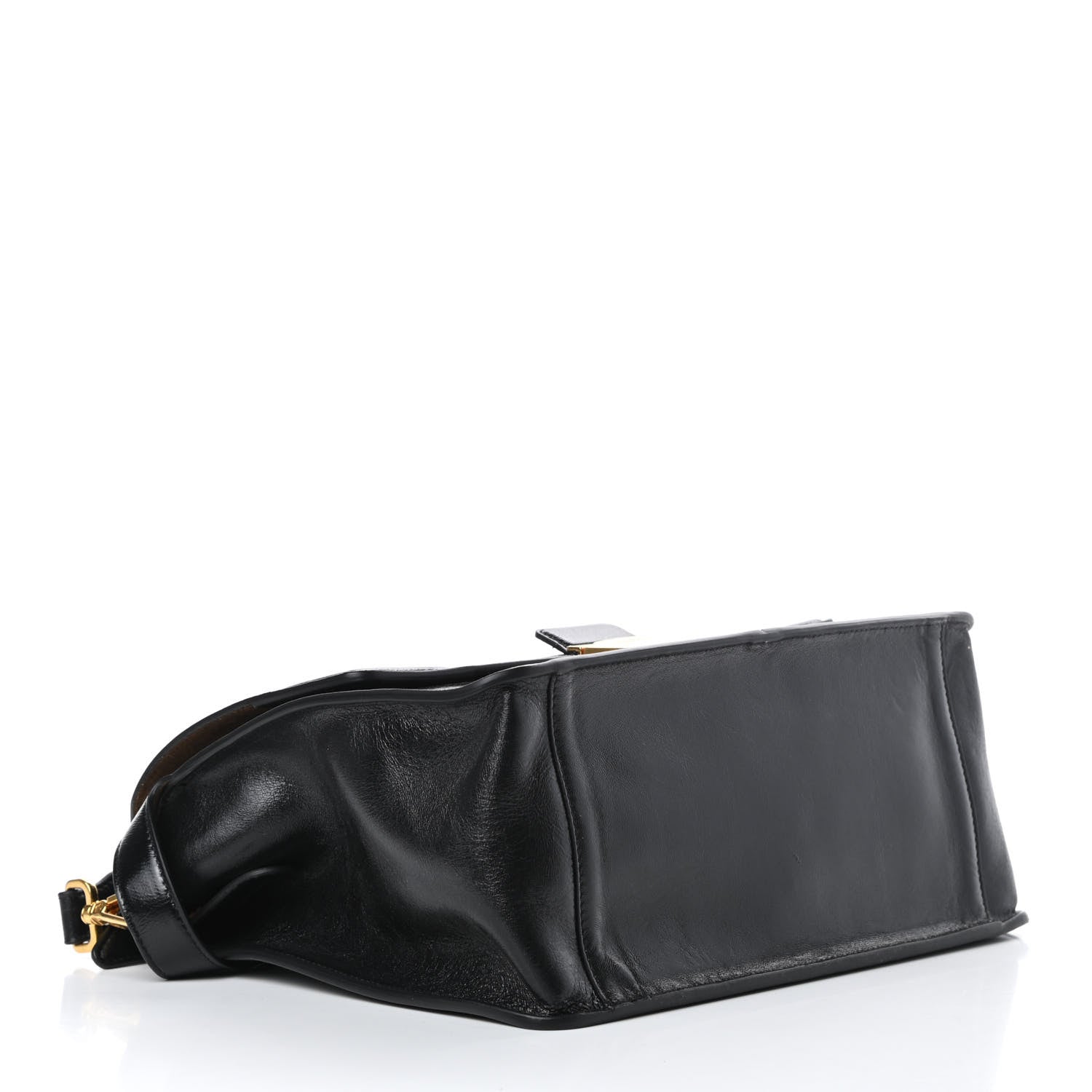 Fendi Agnello Old Shine Large Kan U Shoulder Bag Black 4 of 11