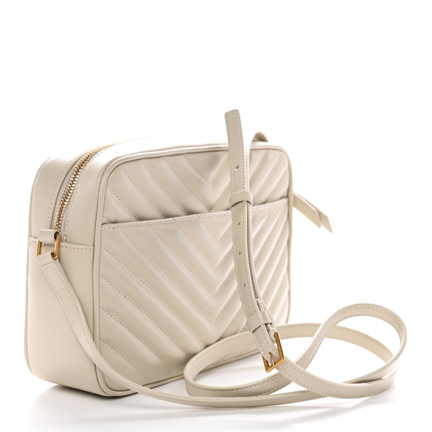 Saint Laurent Calfskin Matelasse Monogram Lou Camera Bag Crema Soft 3 of 10