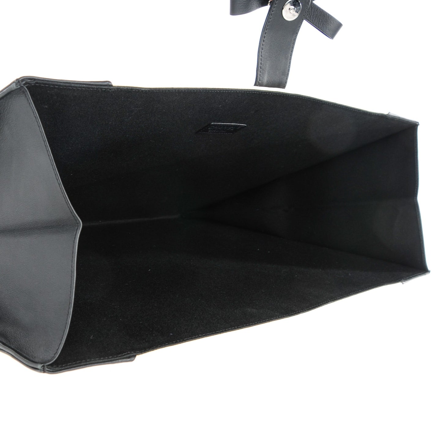 Caviar Stitched Bowtie Drawing Portfolio Bag White Black